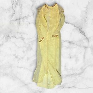 Vintage union made yellow long dress